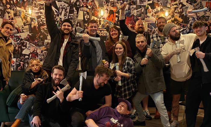 Axe throwing Party at Johnny Throws, Llandudno